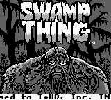 Swamp Thing title screen for GameBoy